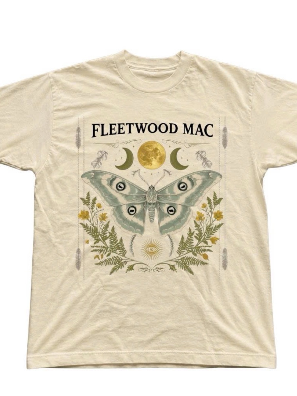 Cream Graphic Butterfly Tee